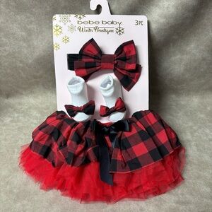 Winter Baby Tutu Socks & Bow 3 Pcs Set NIP bebe baby boutique brand